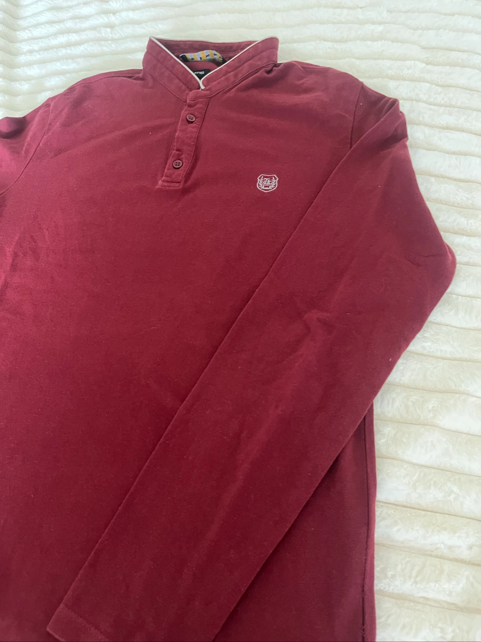 Polo de manga larga The Kooples Sport - Cuello oficial - Burdeos - Talla S - TBE – photo 7